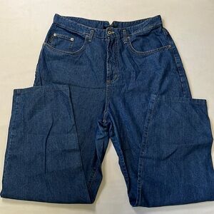 Karen Kane Women's High Rise Straight Leg Jeans Classic Blue Denim Size 16